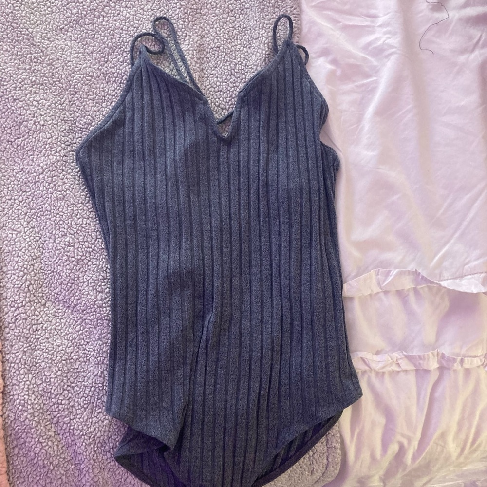 grey tank body suit